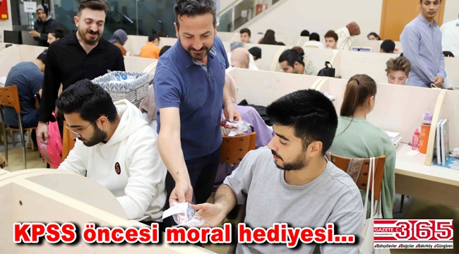 Bağcılarlı gençlere KPSS öncesi moral hediyesi