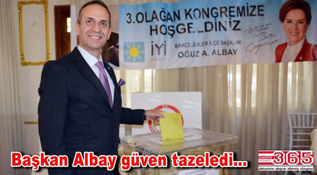 İYİ Parti Bahçelievler İlçe Başkanlığı'na tekrar Oğuz Ahmet Albay seçildi