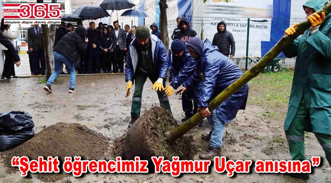 Terör saldırısında hayatını kaybeden Yağmur'un anısına fidan dikildi