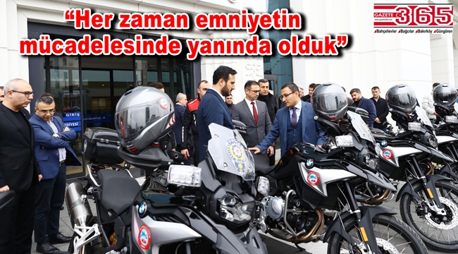 Bağcılar Belediyesi emniyete 10 motosiklet hibe etti