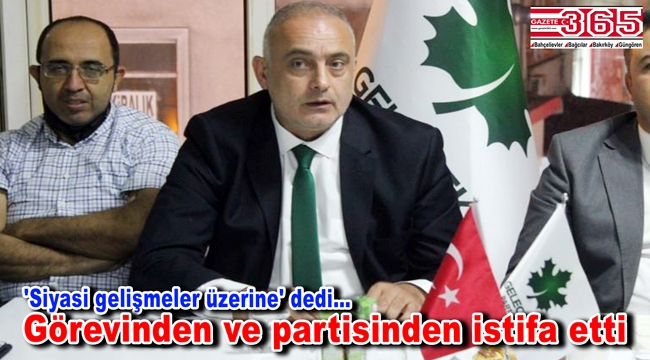 Gelecek Partisi İlçe Başkanı Metin Erkol istifa etti!