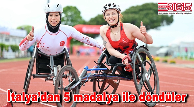 Bağcılarlı milli para atletler İtalya Grand Prix'sini 5 madalyayla tamamladı