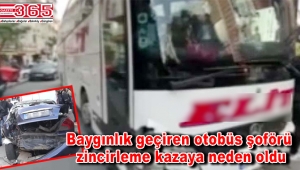 Bağcılar'da otobüs şoförü baygınlık geçirdi: 5 araç birbirine girdi