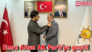 Emre Altun Bağımsız Belediye Başkan Adaylığından çekilmişti! AK Parti'ye geçti…