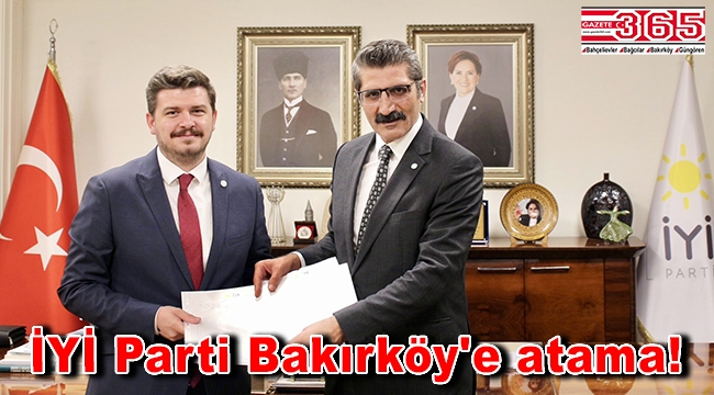 İYİ Parti Bakırköy İlçe Başkanlığı'na Av. Çağlar Derin atandı