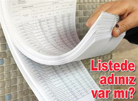 Seçmen listeleri askıda!