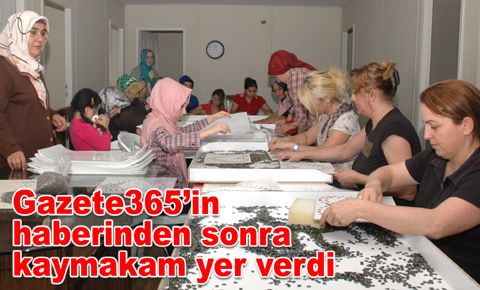 Kaymakam Cinbir'den üreten kadınlara destek