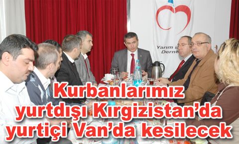 Kurbanlarımız yurtdışı Kırgizistan’da, yurtiçi Van’da kesilecek