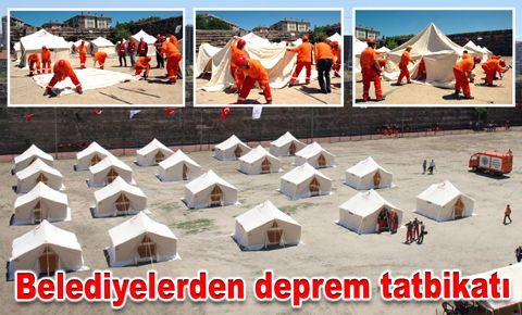 Belediyelerden deprem tatbikatı