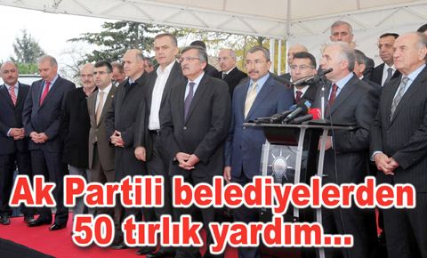 İstanbul belediyeleri Van’a 50 tır dolusu yardım malzemesi gönderdi