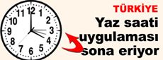 Yaz saati uygulaması sona eriyor!