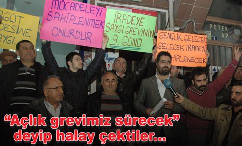 “Açlık grevimiz sürecek” deyip halay çektiler