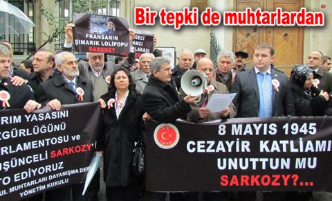 Muhtarlar, Fransa’yı protesto etti