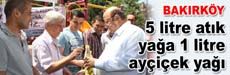 5 litre atık yağa 1 litre ayçiçek yağı