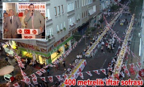 MHP Güngören'den 400 metrelik iftar sofrası