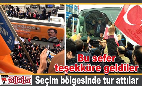 Dün oy istediler, bugün teşekkür ettiler...