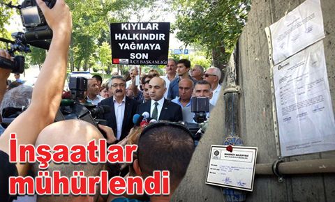 Ataköy sahilindeki İnşaatlar mühürlendi