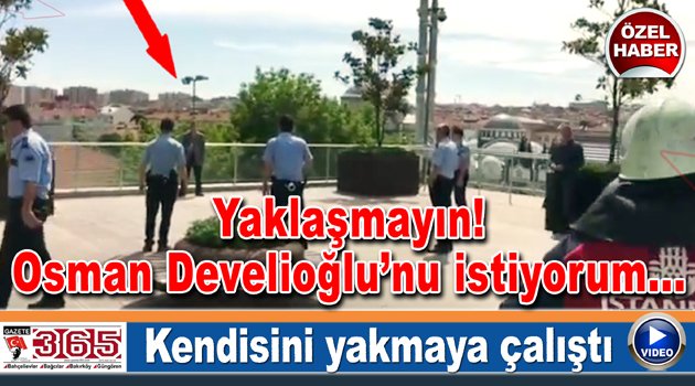 Bahçelievler Belediyesi önüne gelen bir vatandaş kendisini yakmaya çalıştı