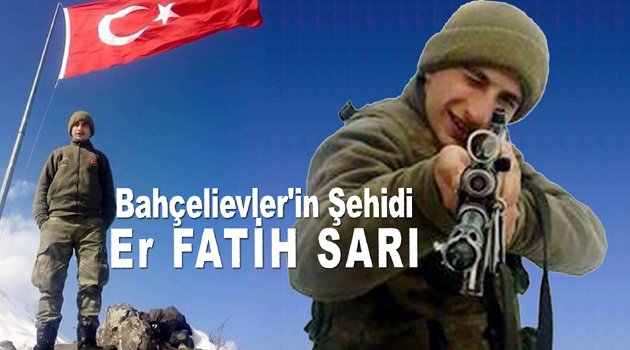 Bahçelievlerliler şehit Er Fatih Sarı'yı törenle uğurladı
