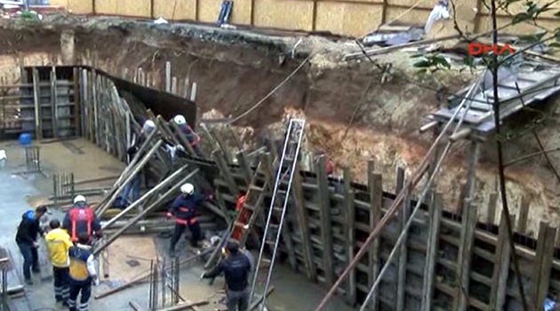 Bakırköy'de inşaatta göçük: Bir işçi enkaz altında...