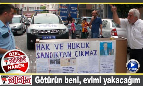 Canına tak etti: Benzin bidonuyla sokağa çıktı
