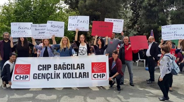 CHP Bağcılar Gençlik Örgütü ‘Barış Nöbeti’ndeydi...