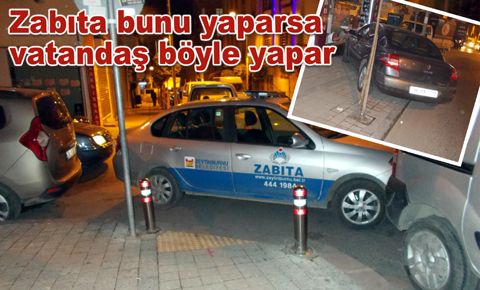 Kaldırım işgalini önlemekle görevli zabıtaya bak…