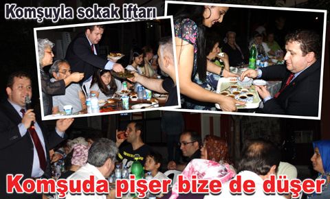 Asmalı sokak sakinlerinden örnek iftar