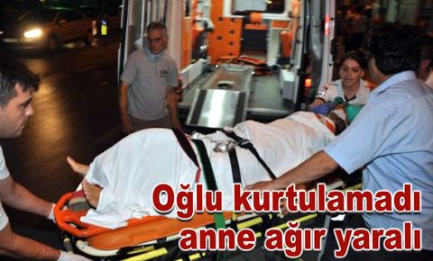 Yolcu minibüsü anne oğlu ezdi...