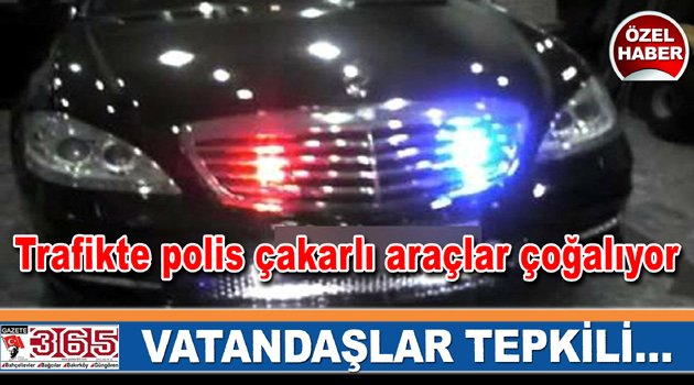 Polis çakarlı lüks araçlara vatandaşlardan tepki…