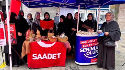 Saadet Partili kadınlardan yerli malı haftasında basın açıklaması