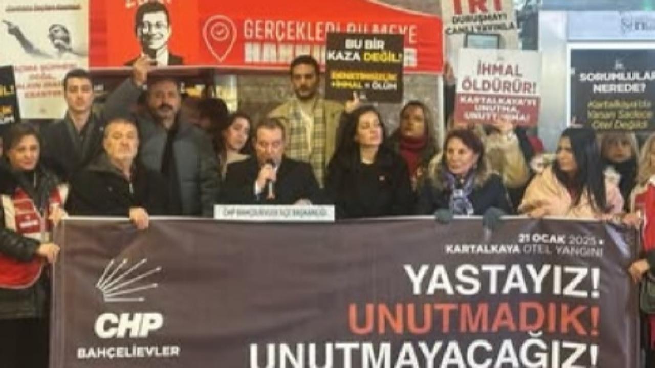 CHP Bahçelievler'den Bolu Kartalkaya için anma ve farkındalık açıklaması