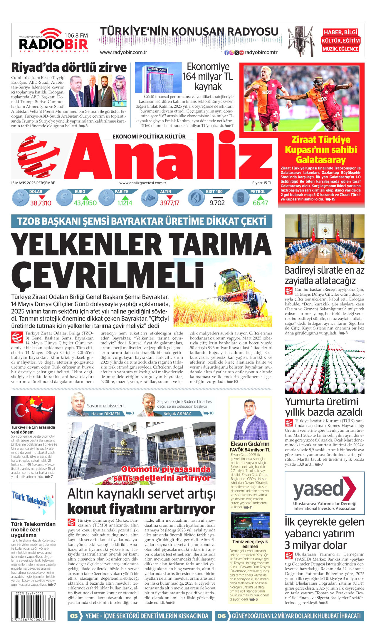 ANALİZ Gazete Manşeti