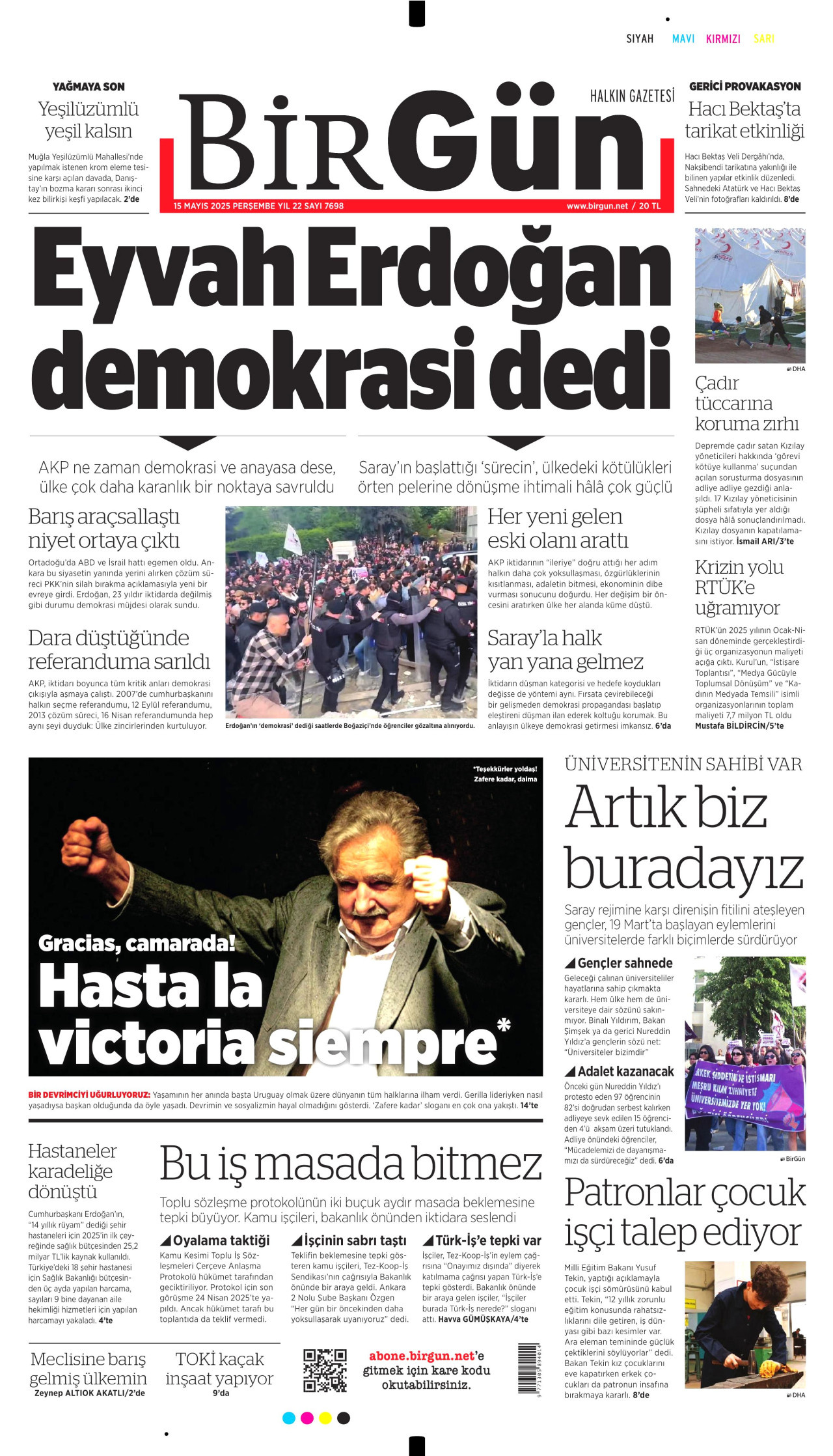 BİRGÜN Gazete Manşeti
