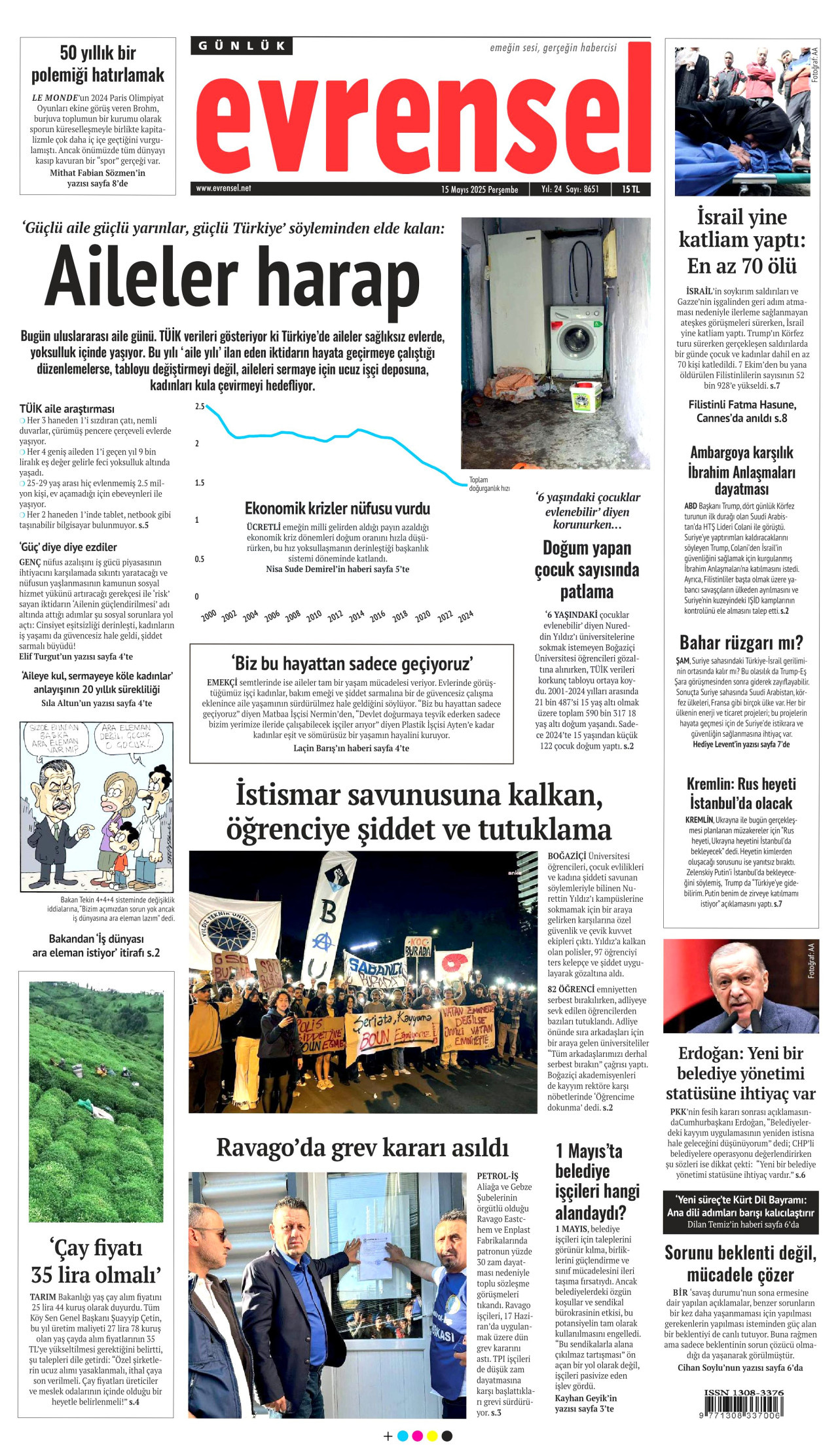 EVRENSEL Gazete Manşeti