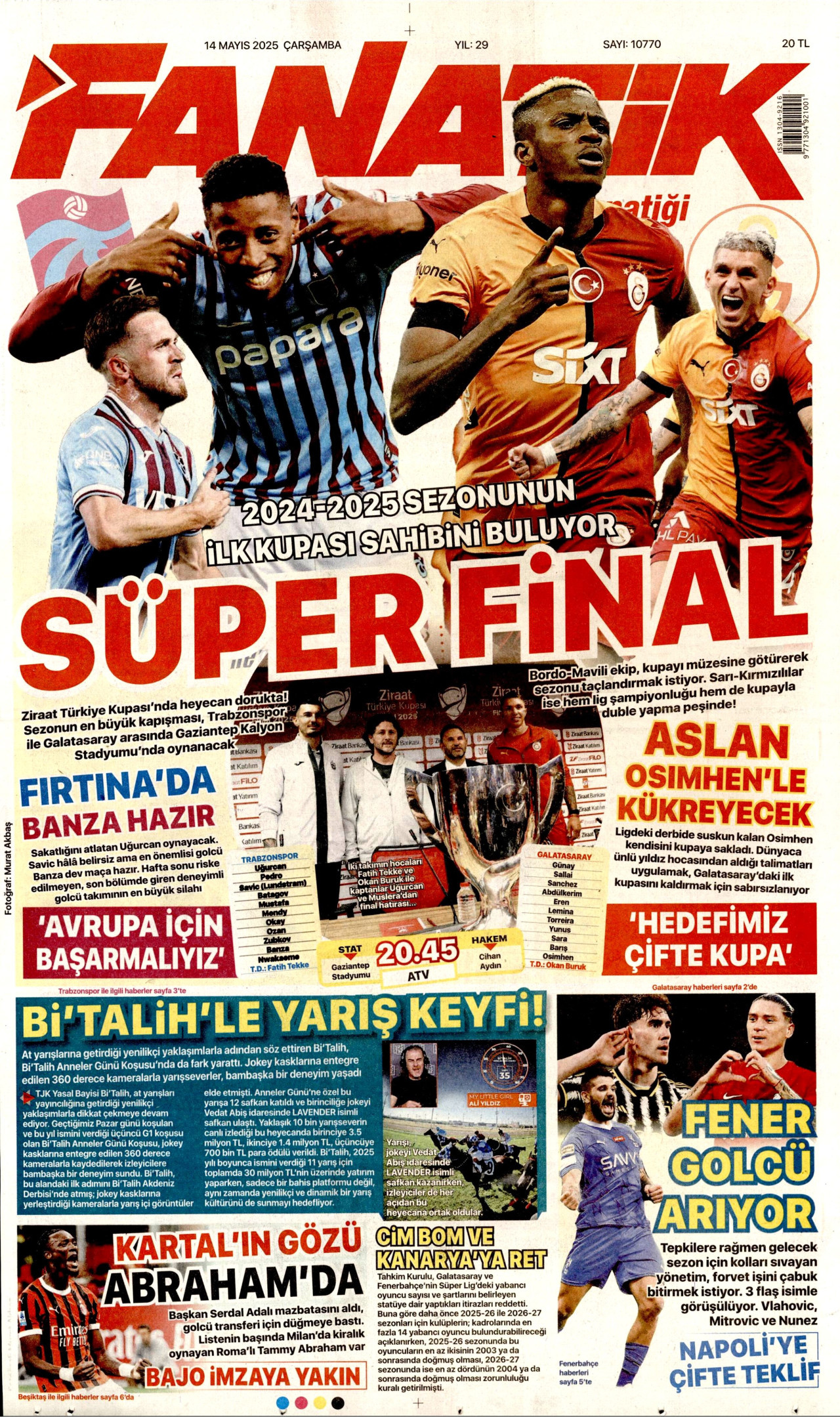FANATİK Gazete Manşeti