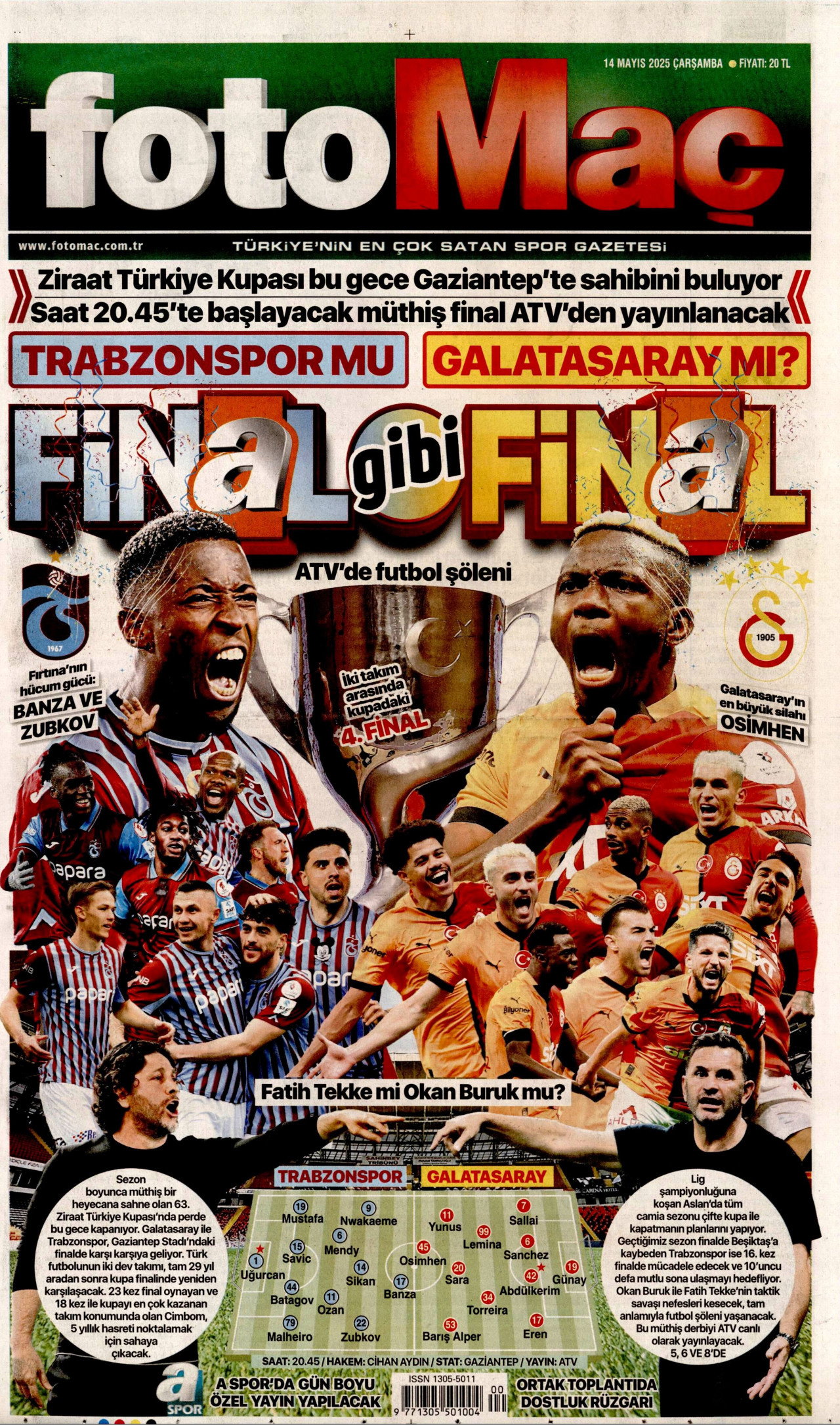 FOTOMAÇ Gazete Manşeti