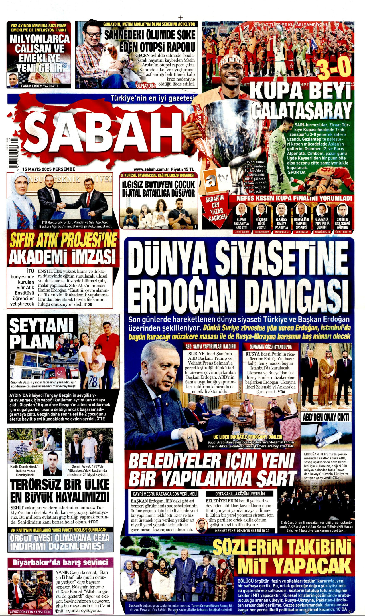 SABAH Gazete Manşeti