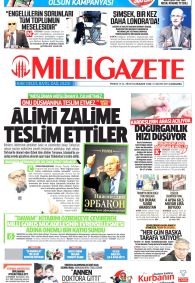 MİLLİ GAZETE Gazete Manşeti