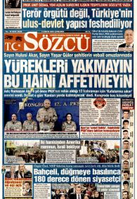 SÖZCÜ Gazete Manşeti