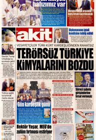 YENİ AKİT Gazete Manşeti